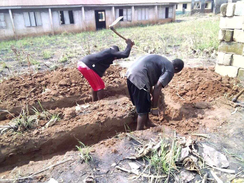 school toilet construction project